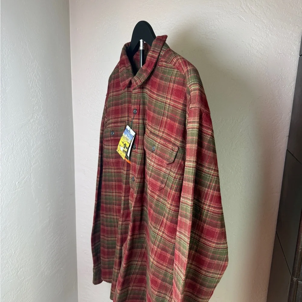Orvis Plaid Flannel Shirt Jacket Shacket 100% Cotton Size XXL